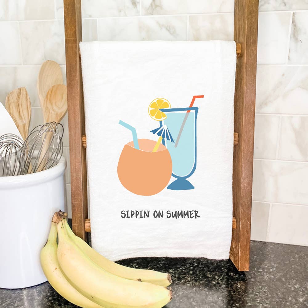 Sippin' on Summer - Cotton Tea Towel