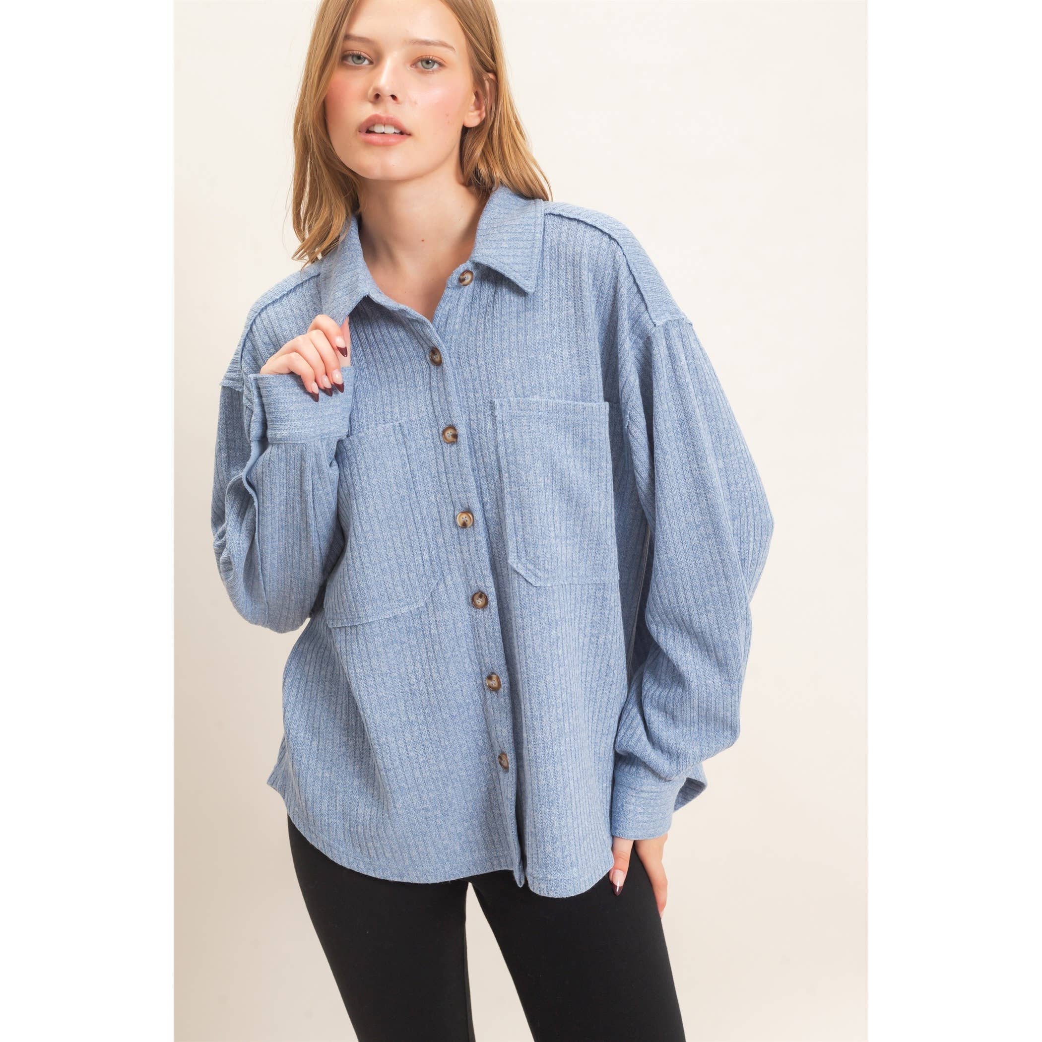 Corduroy Button-Up Shirt