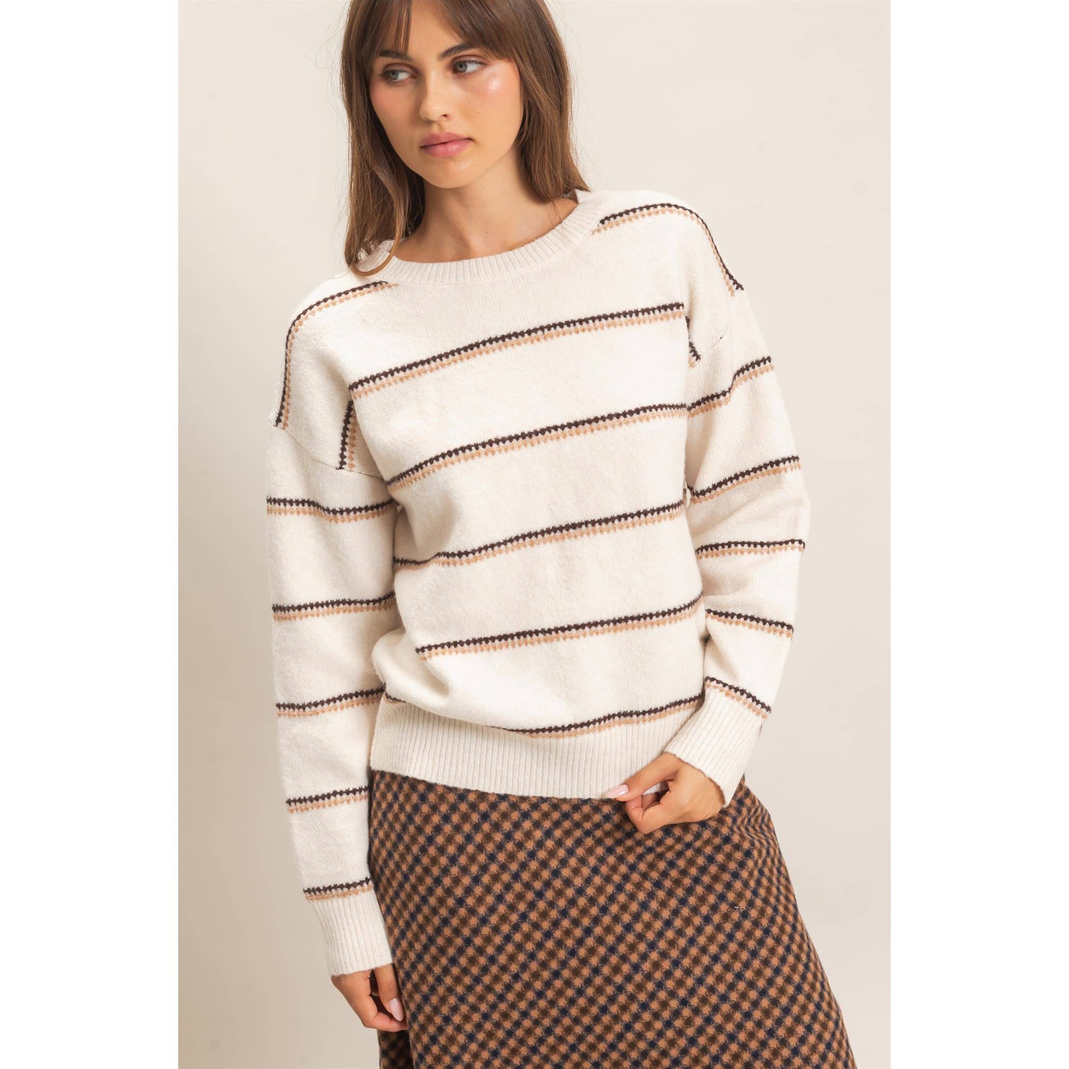 Striped Crew Neck Sweater