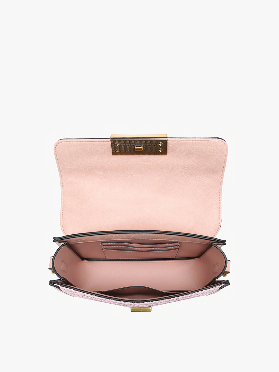 Straw Crossbody w/ Lock