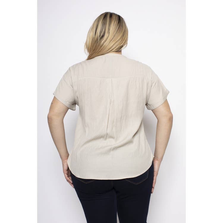 COLLARED HENLEY SHORT SLEEVE SHIRT