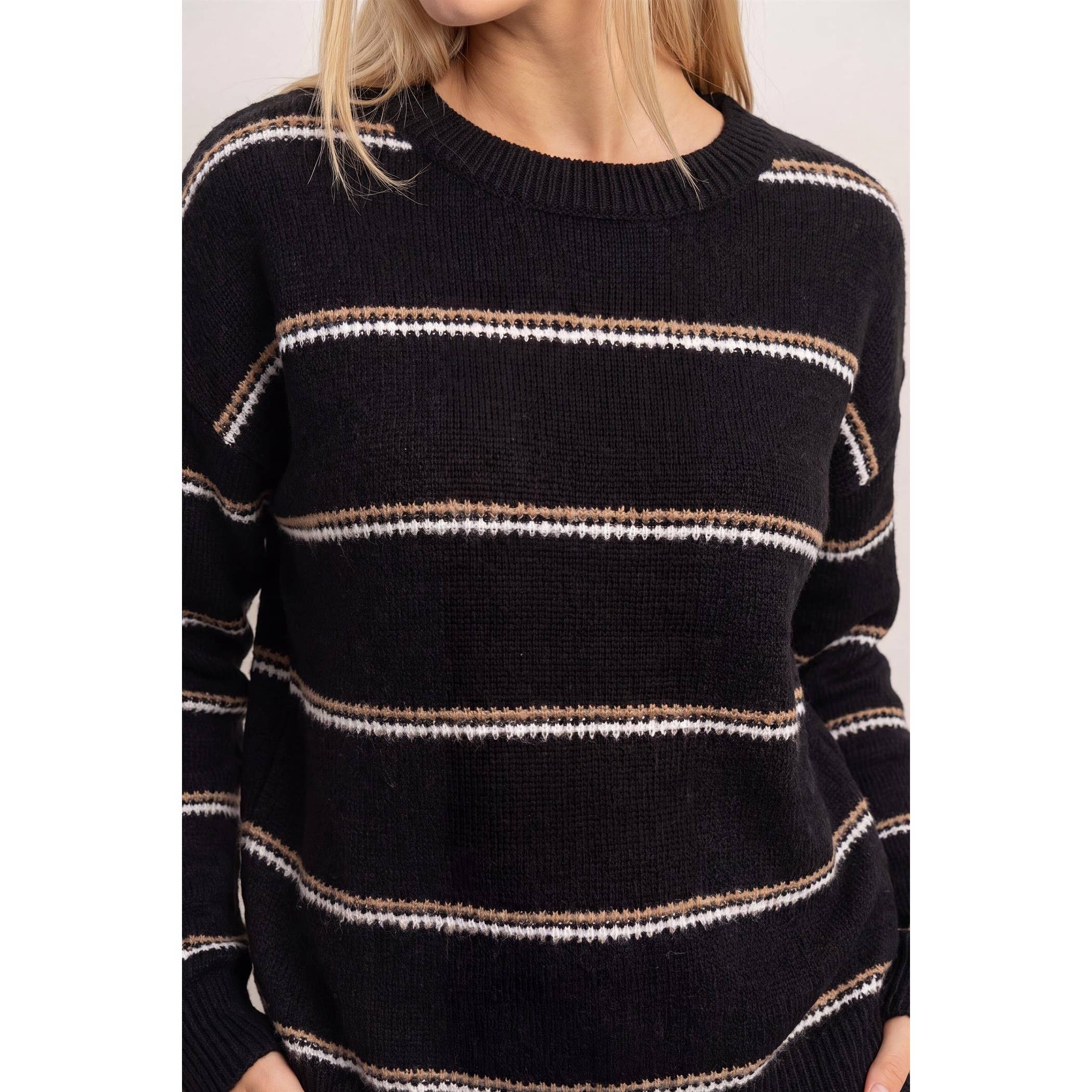 Striped Crew Neck Sweater