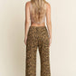 Leopard Print Denim Pants