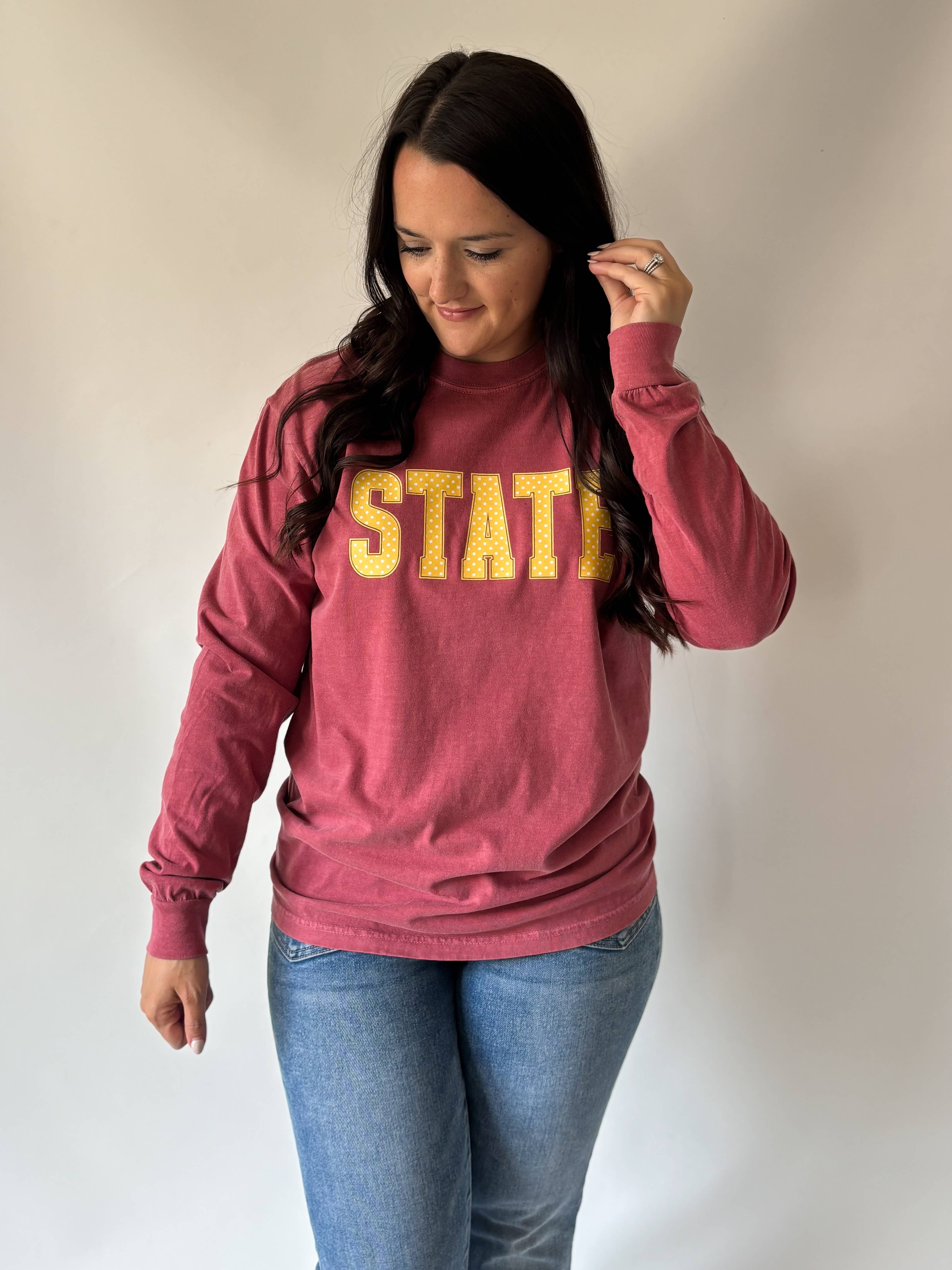 State Polka Dot Long Sleeve