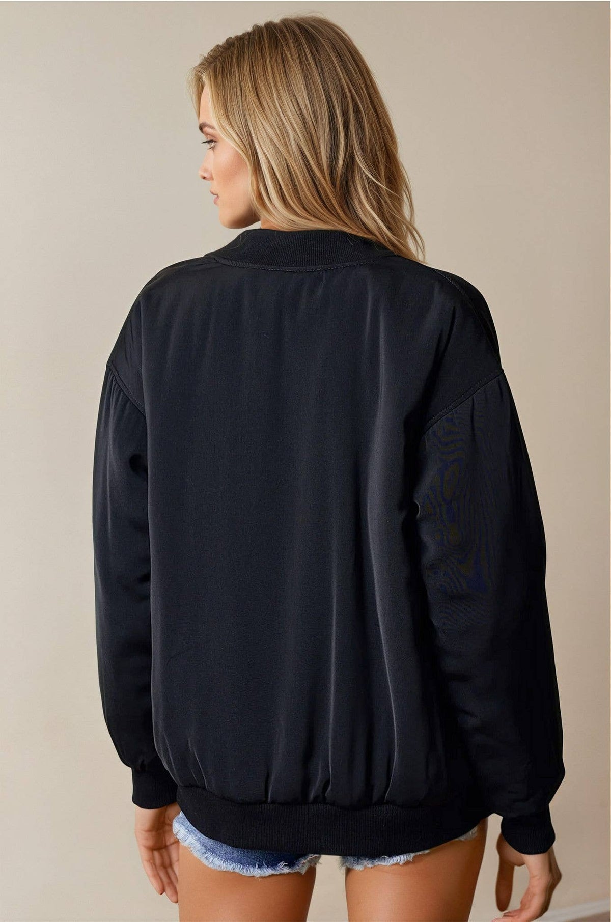 Drop Shoulder Bomber Jacket