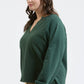 EXPOSED SEAM RELAXED LONG SLEEVE KNIT TOP