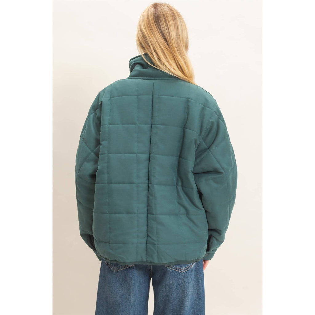 Quilted High Collar Jacket