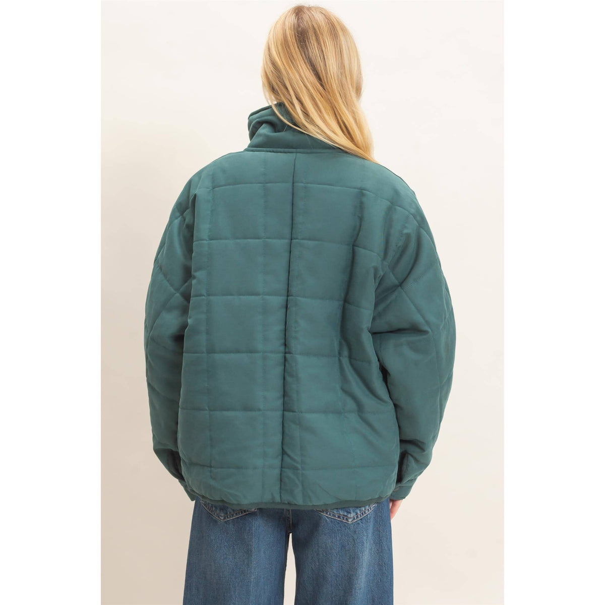 Quilted High Collar Jacket