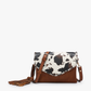 Sloane Flapover Crossbody w/ Whipstitch and Tassel