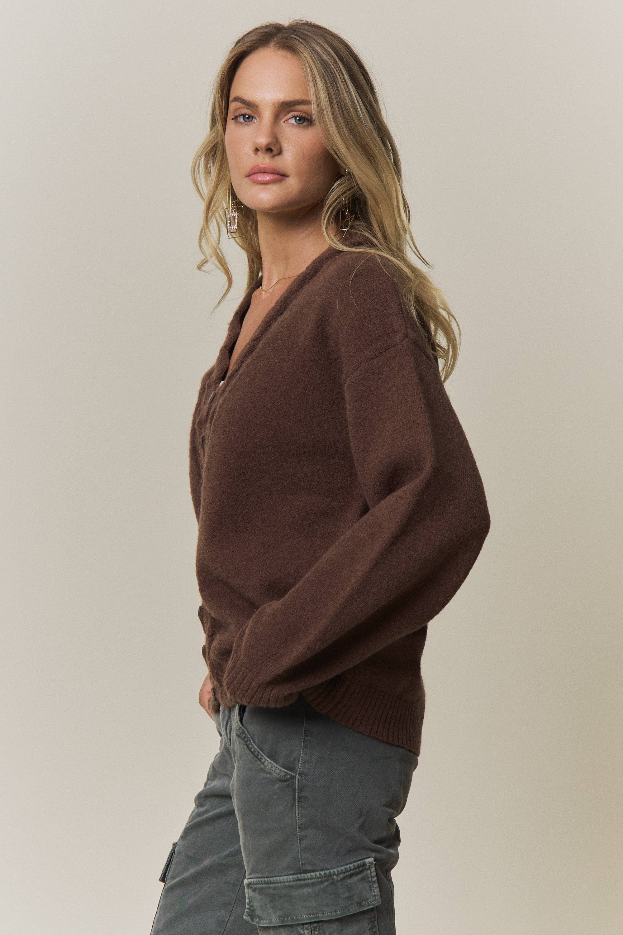 Scalloped Button Down Cardigan