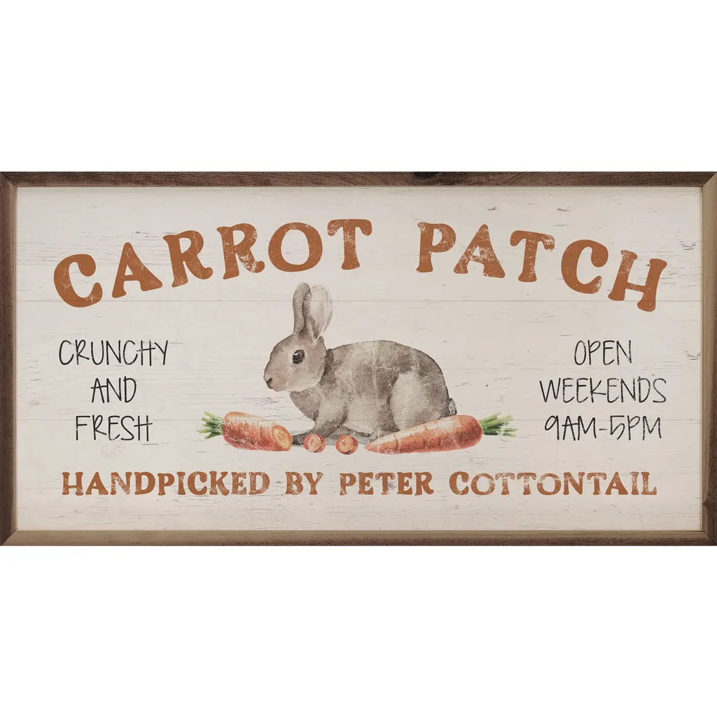 Carrot Patch Bunny Whitewash: 16 x 8 x 1.5