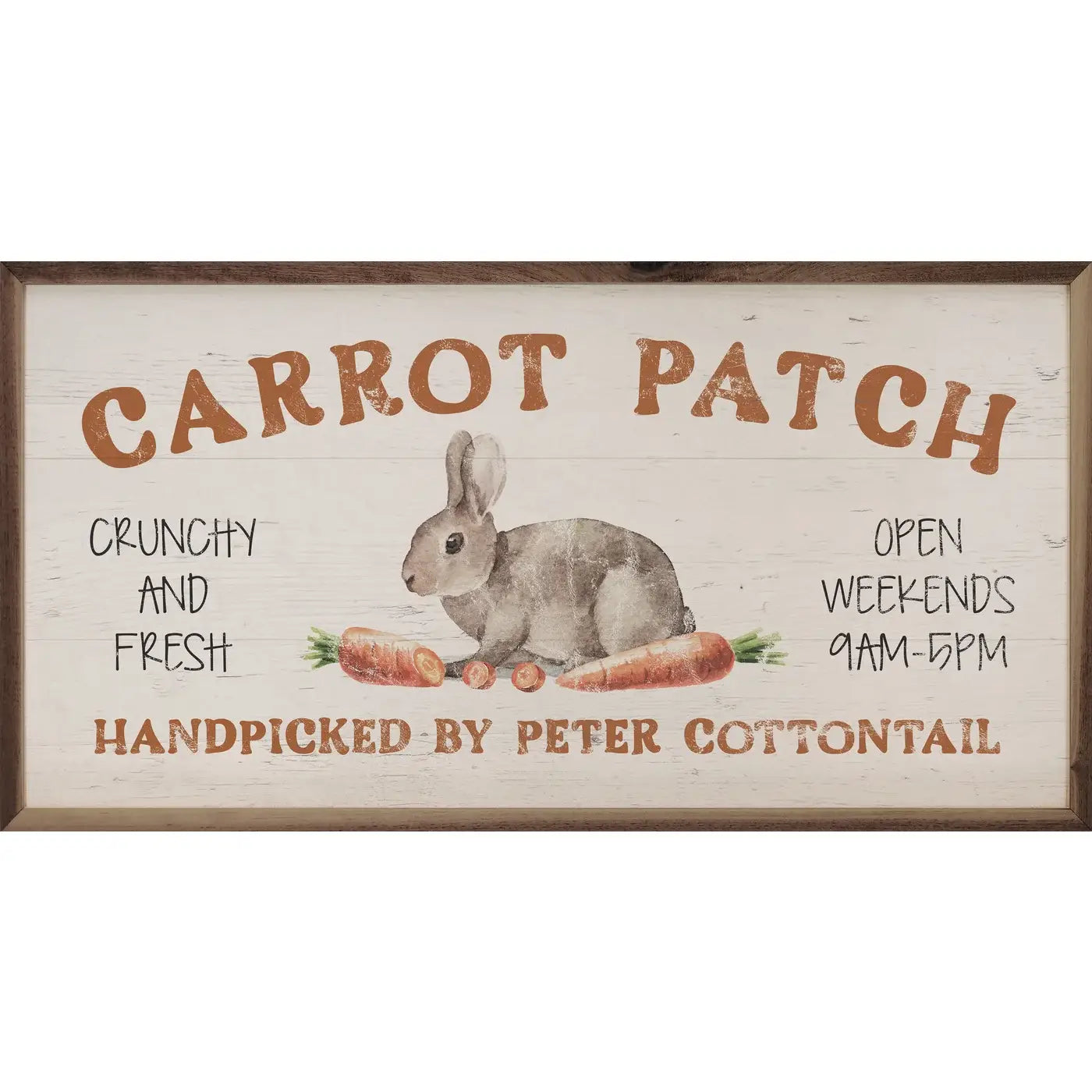 Carrot Patch Bunny Whitewash: 16 x 8 x 1.5