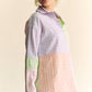 MULTI COLOR PLAID COLOR BLOCK BUTTON FRONT SHIRT