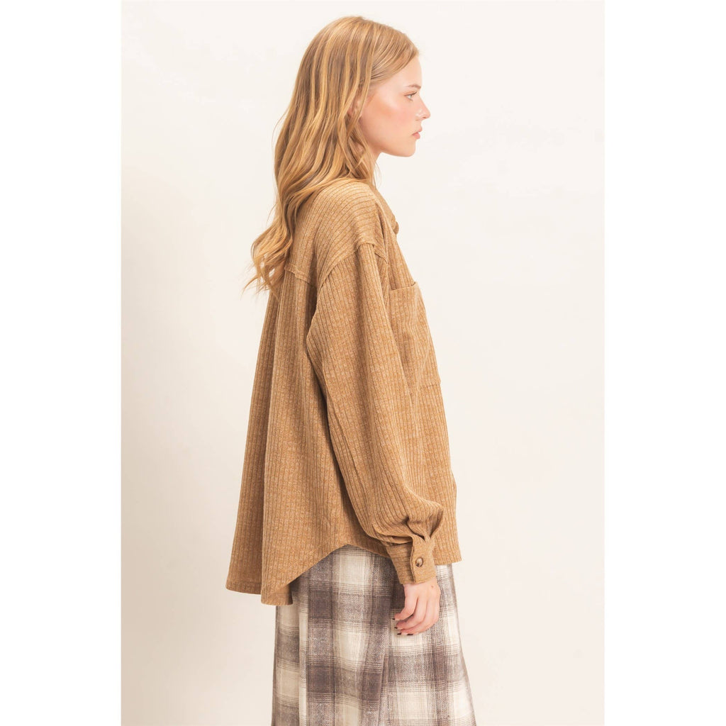 Corduroy Button-Up Shirt