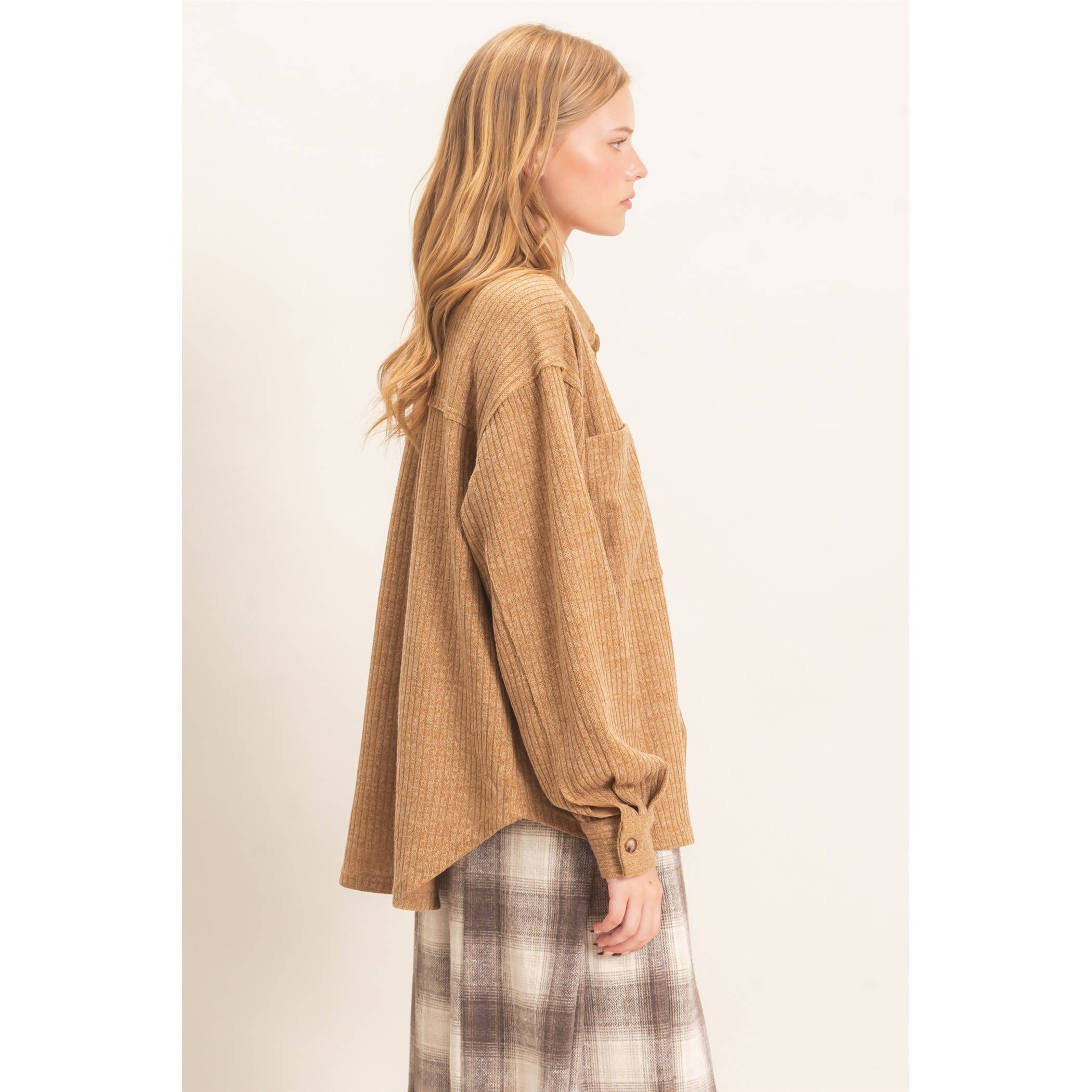 Corduroy Button-Up Shirt