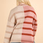 Color Block Oversized Striped Knit Sweater