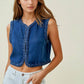 Braided Denim Vest