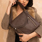 Lorelei Double Zip Whipstitch Trim Crossbody