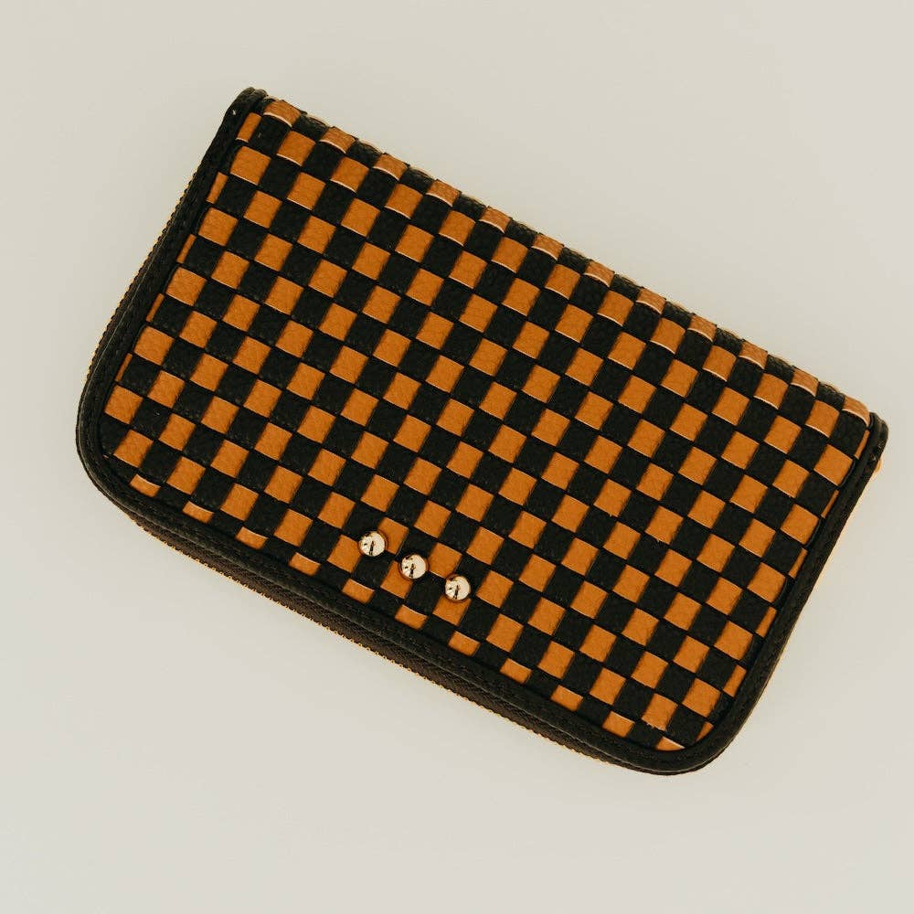 Large Zip Woven Wallet