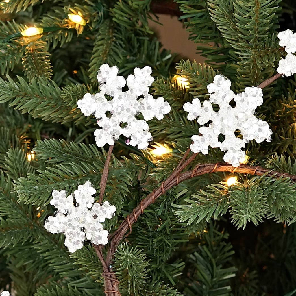 Glitter Wood Snowflake Ring