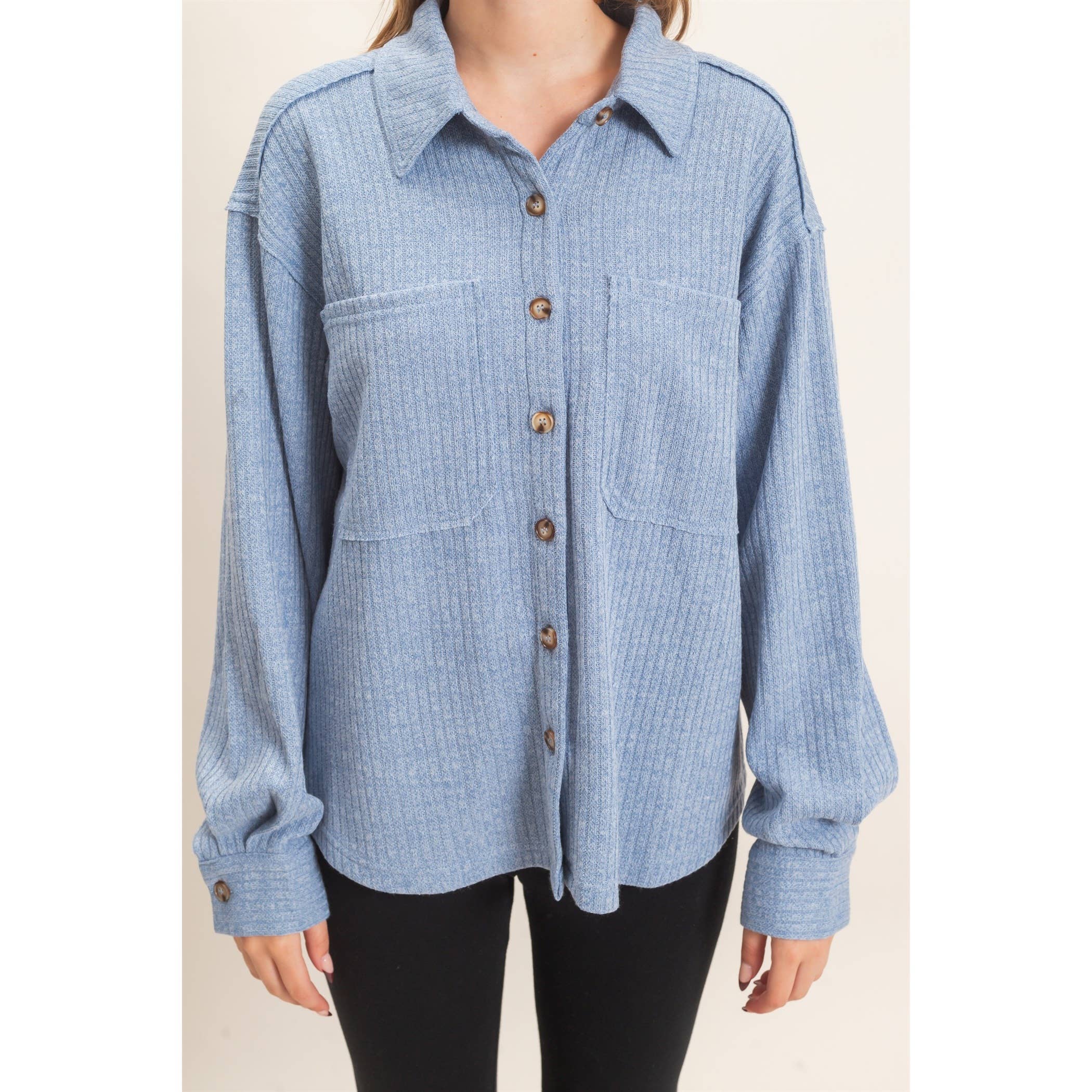 Corduroy Button-Up Shirt
