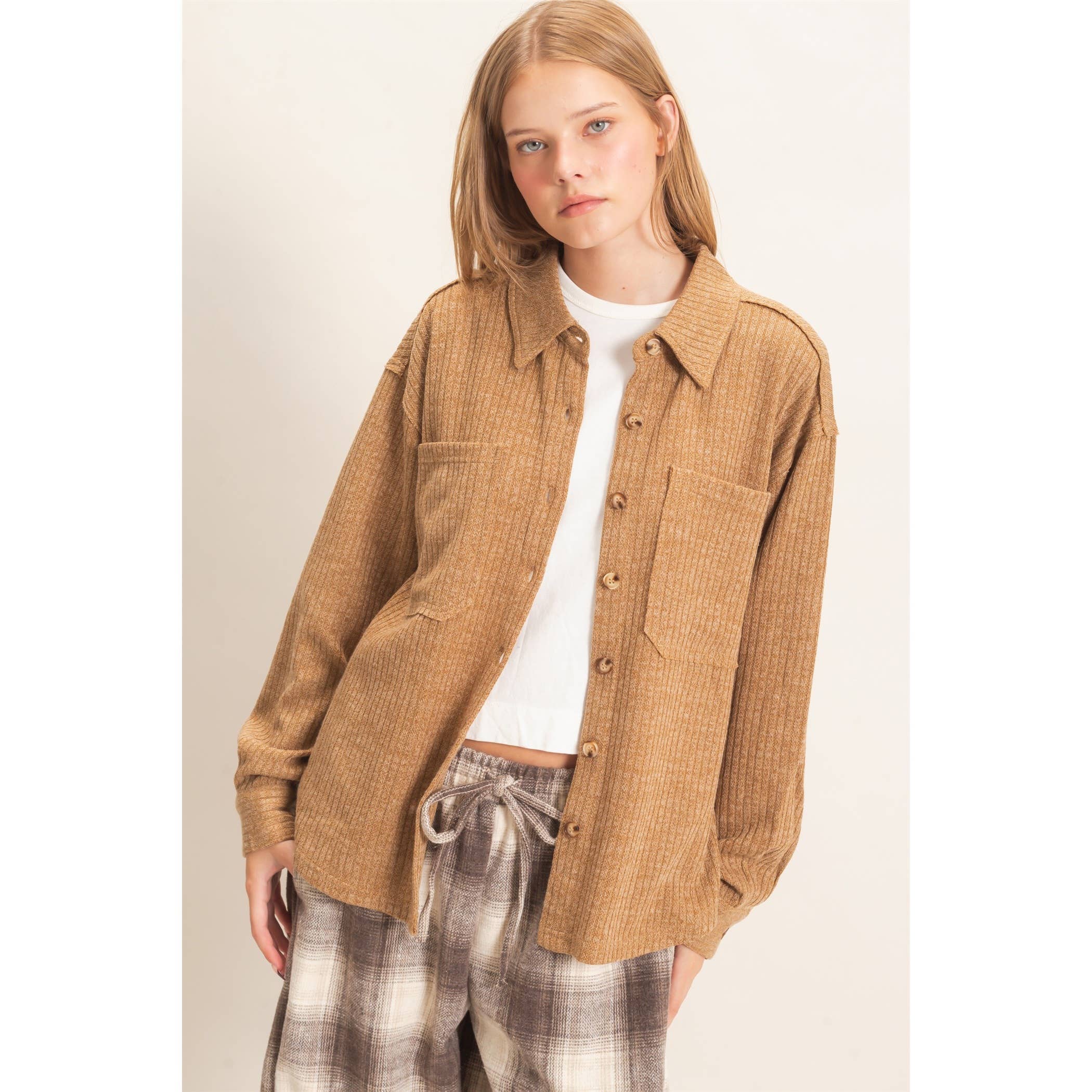 Corduroy Button-Up Shirt