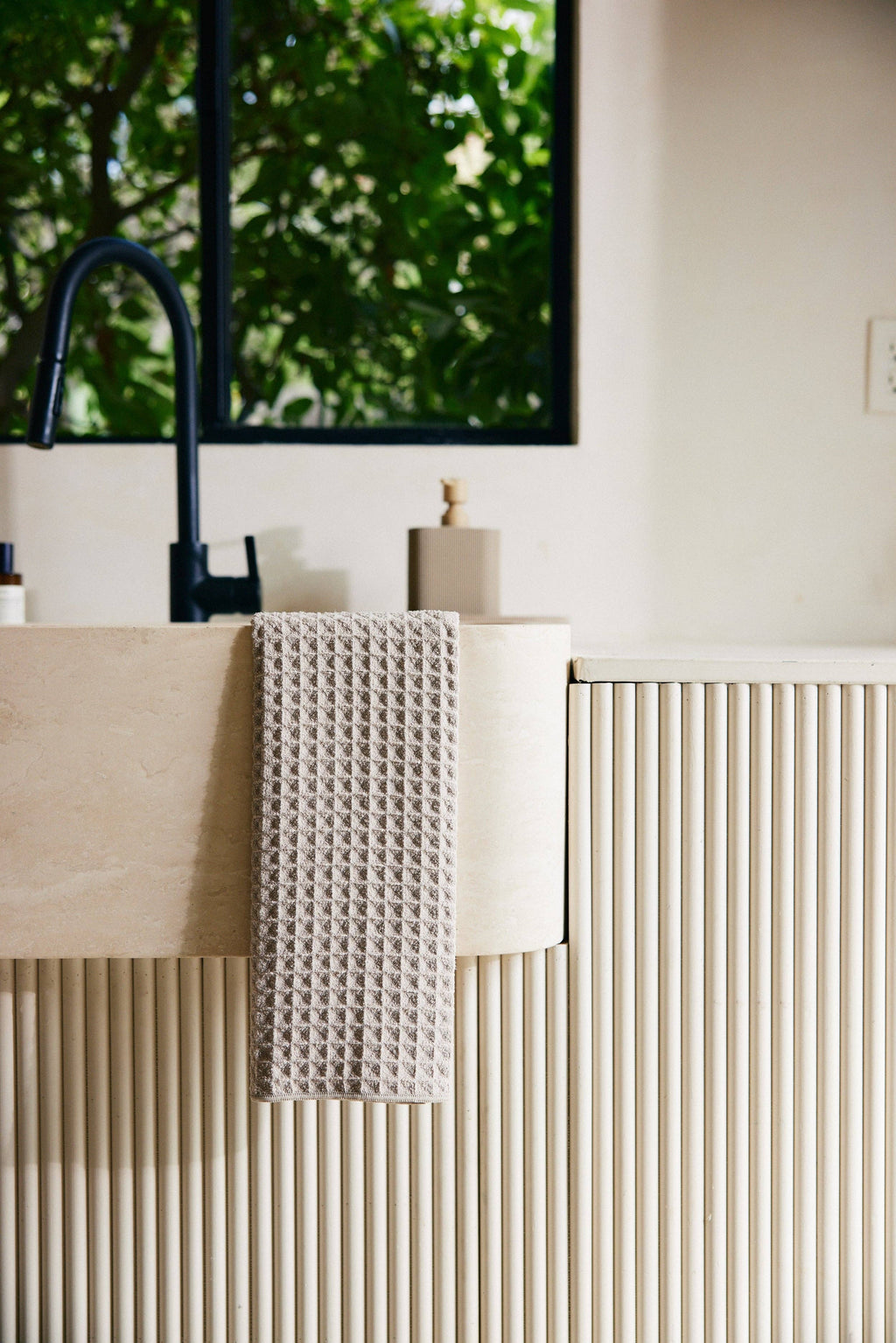 Geometry Waffle Hand Towel