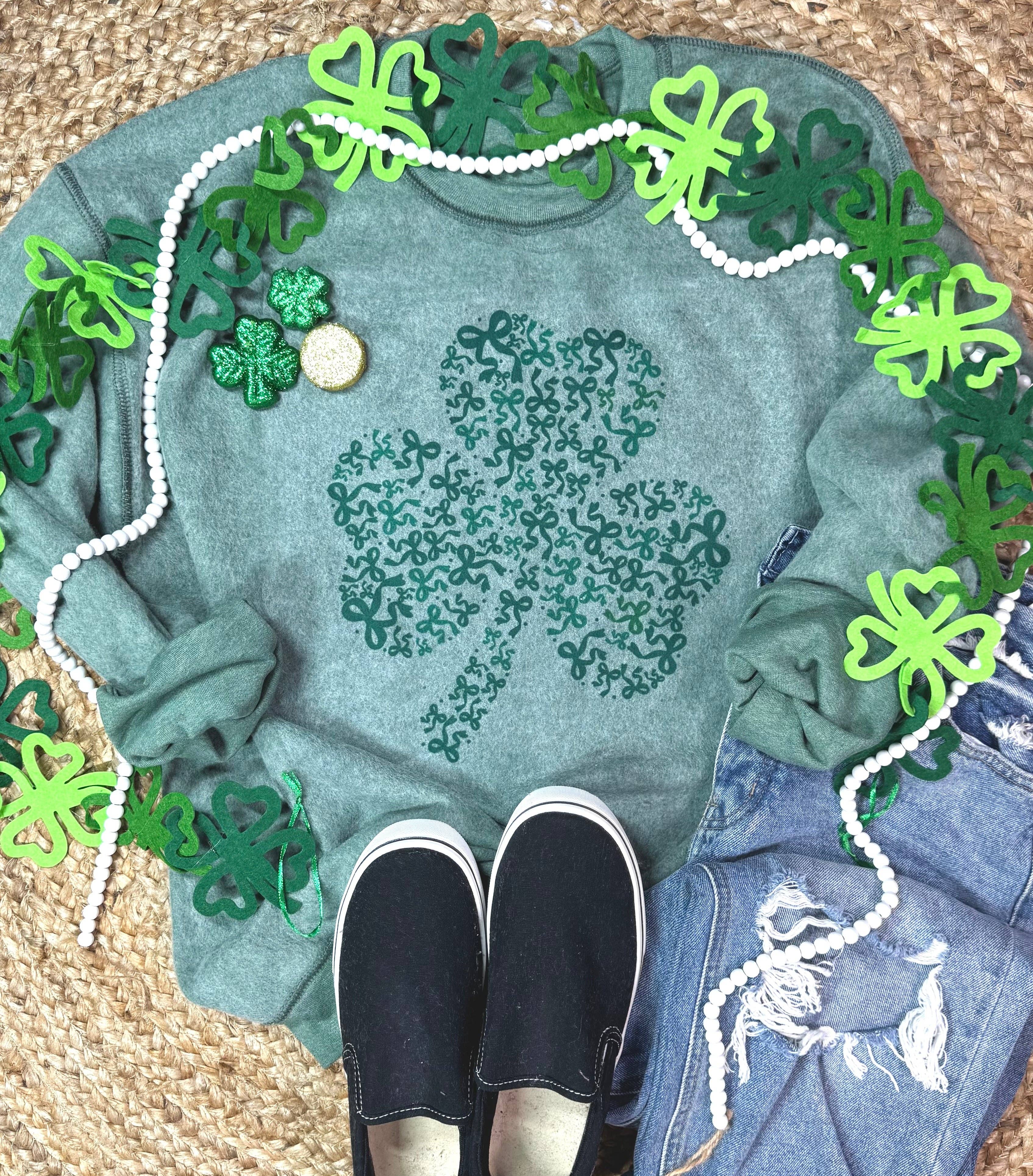 Bow Clover Inside out Sweatshirt