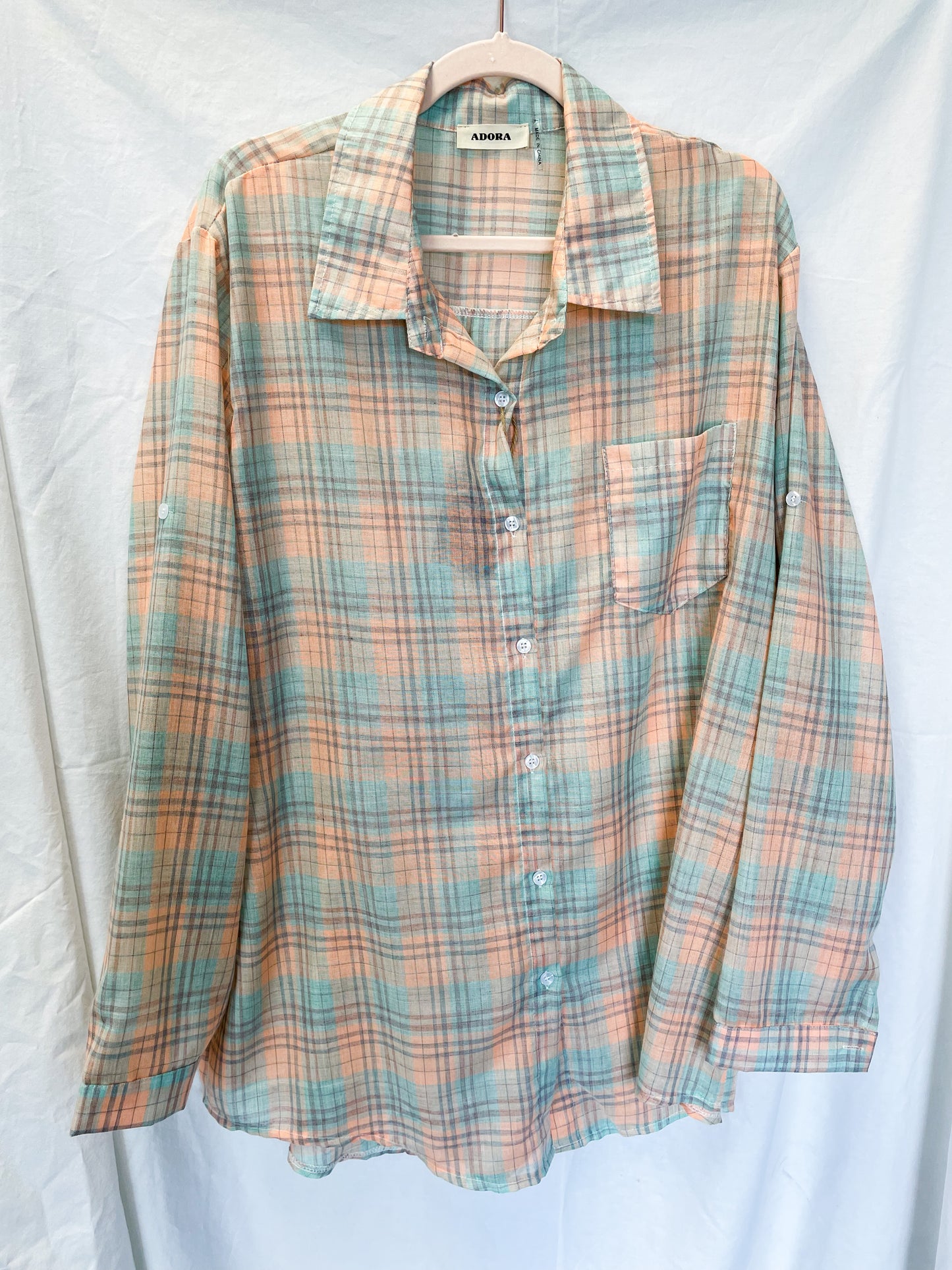 Plaid Long Sleeve Button Down